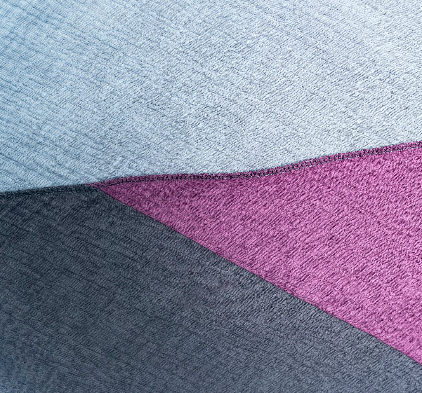 Musselin Schal Damen Dreieckig Mehrfarbig Grau-Dunkelgrau- DunkelPurple