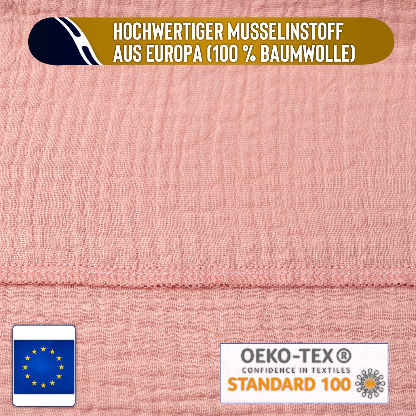 Musselin Tuch Damen Altrosa Loop
