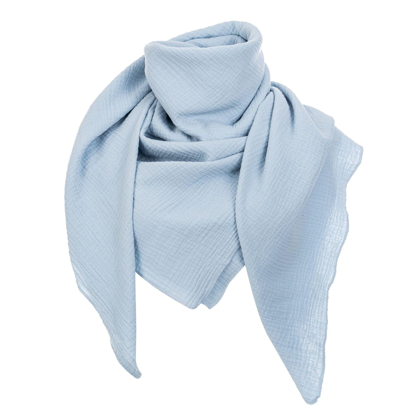 Musselin Tuch Damen Blau Viereckig