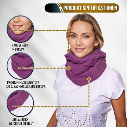 Musselin Loop Schal Damen Purple