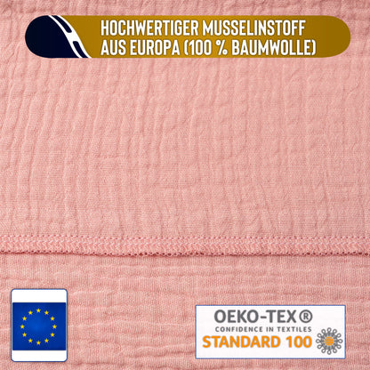 Musselin Tuch Damen Altrosa Loop