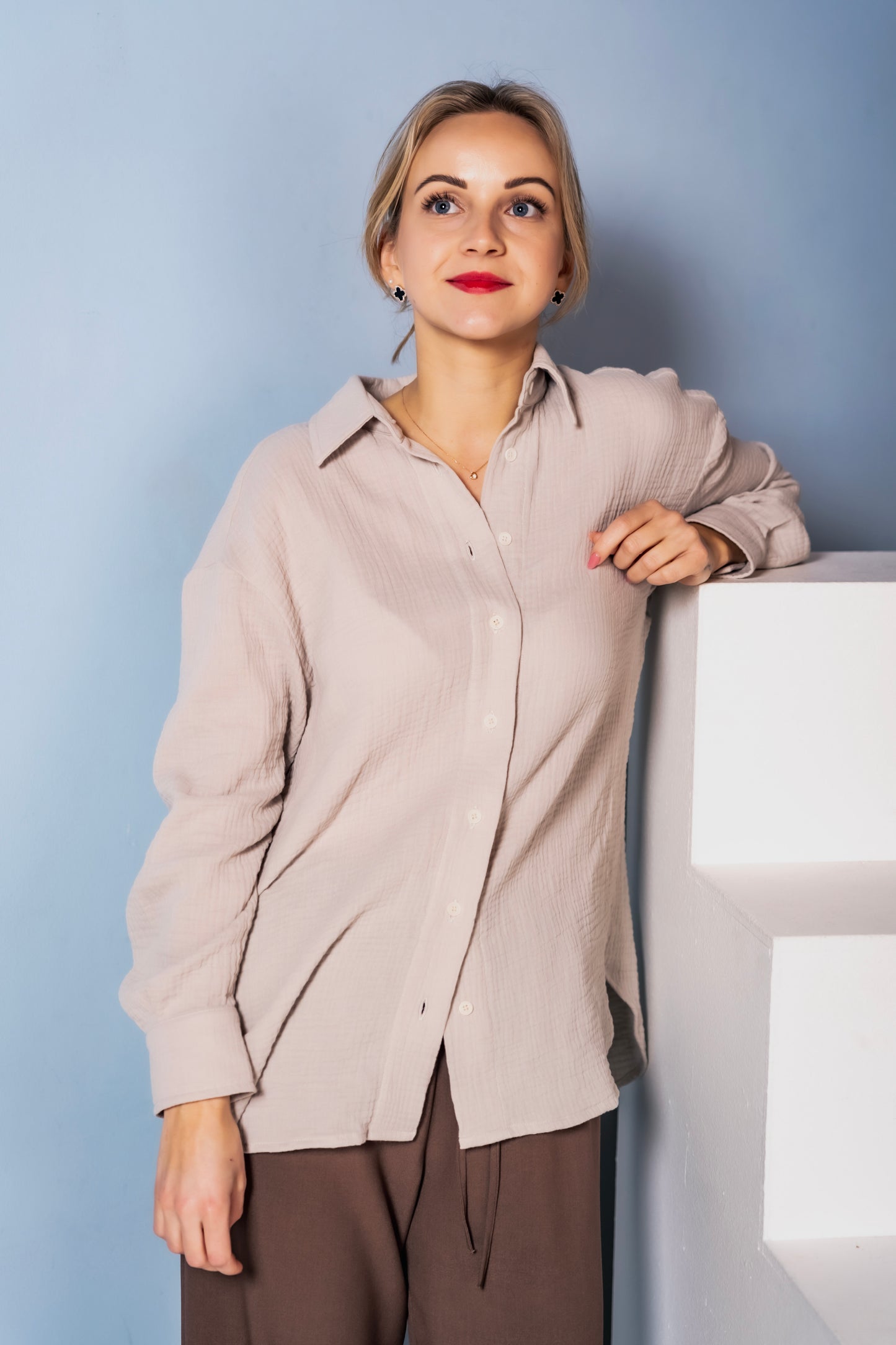 Musselin Bluse Damen Hellersand