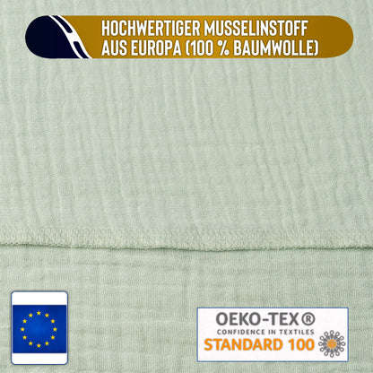 Musselin Tuch Damen Mint Viereckig