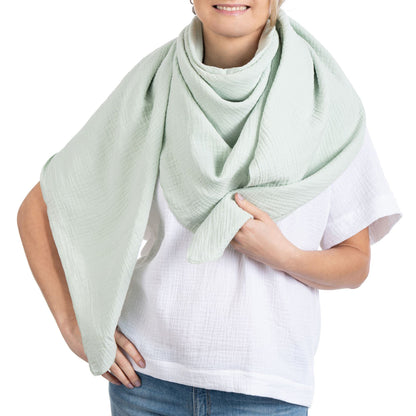 Musselin Tuch Damen Mint Viereckig