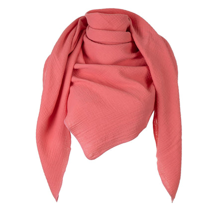 Musselin Tuch Damen Coral Viereckig