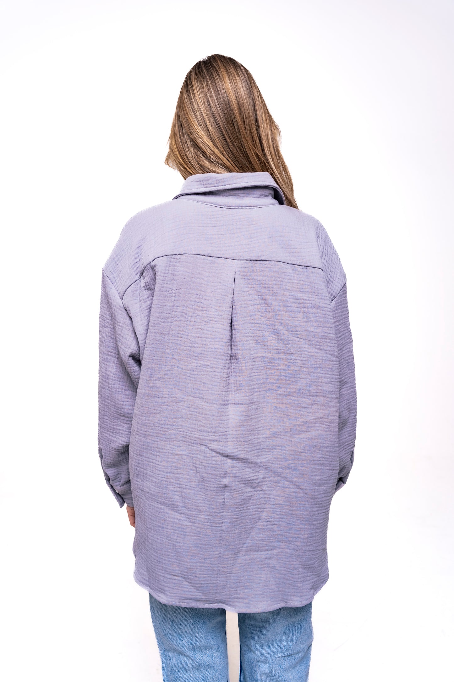 Musselin Bluse Damen Grau