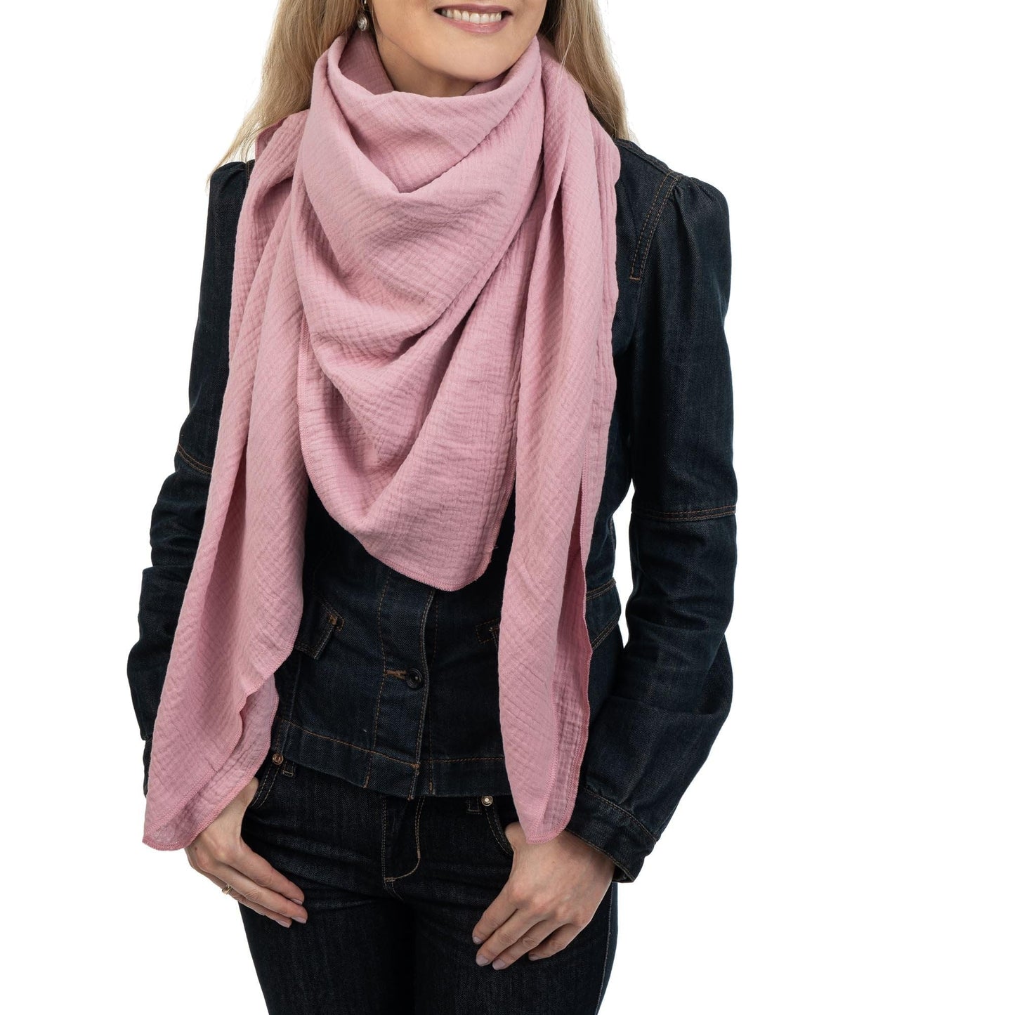 Musselin Tuch Damen Lila Viereckig