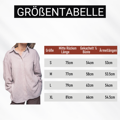 Musselin Bluse Damen Weiß